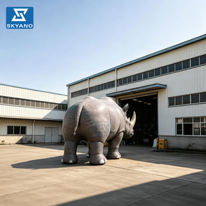 Sculpture géante gonflable de <span class=keywords><strong>rhinocéros</strong></span>, modèle d'art gonflable de <span class=keywords><strong>rhinocéros</strong></span> utilisé pour la décoration dans les activités des zoos - Product Image 2