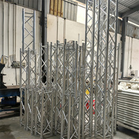 Estructura de iluminación para escenario tipo Spigot de 16*8*10m, plegable, negra, de metal y aluminio, para altavoces Line Array, iluminación DJ y eventos.