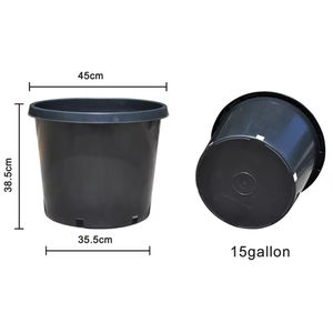 Prix bas Pot de fleur rond en plastique noir de 1 2 3 <span class=keywords><strong>5</strong></span> 6 7 10 15 20 25 gallons Pots de culture de pépinière en plastique pour serre jardin - Product Image 5