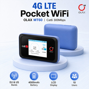 OLAX MT60 4G LTE Cat6 Pocket <b>Router</b> 300Mbps Portable Hotspot 2.1" LCD Screen 4000mAh Battery External Antennas Wifi <b>Mobile</b> High- - Product Image 2