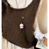 Nouveau Collier Long en Corde Mignon 2026 avec Pendentif Dessin Animé, Chaîne Longue, Accessoires Femme, Vente en Gros