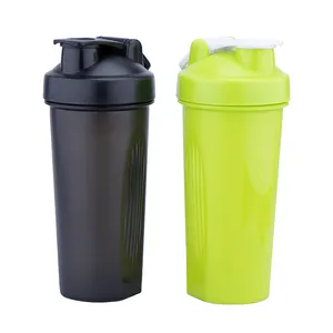 Protein Plastic Bottle Wholesale 600ml Colorful Eco Friendly Custom Logo Plastic Gym Protein Shaker Bottle