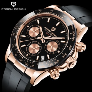 Montre en silicone PAGANI DESIGN 1644 pour homme, quartz, marque haut de gamme, date, montre-bracelet pour homme, étanche, chronographe sportif, horloge pour homme - Product Image 2