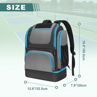 Mochila Deportiva para Pickleball OEM Nueva, de Gran Capacidad, Impermeable, con Reducción de Carga, Plegable, con Separación para Ropa Seca y Mojada, Resistente al Desgaste, de Oxford