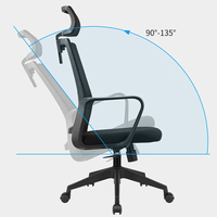2024 Chaise à dossier haut en maille Offre Spéciale directe Chaise de bureau Appui-tête ergonomique en maille