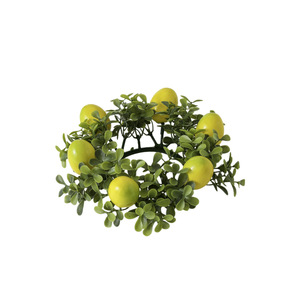 Anillo de Hojas Artificiales de Limón de Estilo Fresco <span class=keywords><strong>para</strong></span> Decoración de Centro de Mesa en Hogares Rurales, Mesas de Boda y Fiestas de Primavera - Product Image 5
