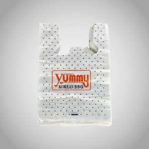 ถุงเสื้อยืดแบบหนา ย่อยสลายได้ เกรดอาหาร กันน้ำ ใช้แล้วทิ้ง สำหรับช้อปปิ้ง ของชำ อาหารแบบนำกลับ และใช้ในชีวิตประจำวัน - Product Image 3