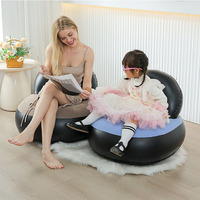 Tumbona de aire para piscina individual para bebé y niño, sofá plegable para interior, silla, cama, colchón de salón, sofá inflable para sala de estar