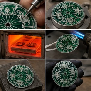 Montre de plongée <span class=keywords><strong>automatique</strong></span> de luxe pour homme, fabriquée sur mesure par l'usine d'horlogerie émaillée du Moyen-Orient, avec cadran à chiffres arabes, motif Faucon et Grande Mosquée, en or. - Product Image 5