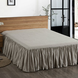 Lino largo volantes naturaleza falda de ropa de cama para la casa y <span class=keywords><strong>el</strong></span> <span class=keywords><strong>hotel</strong></span> 100% ropa de cama - Product Image 2