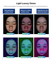 Máquina Profesional de Análisis de Piel y Cuero Cabelludo con IA, Escáner Facial 3D, Prueba de Humedad, Detección de Envejecimiento, Informes de Salud y UV