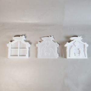 Moules de rangement en silicone 3D écologiques faits à la main outils PC réutilisables pour glaçage Rectangle carré inspiré des outils de gâteau de naissance de Jésus - Product Image 4