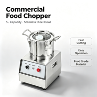 Hachoir alimentaire commercial en acier inoxydable, coupe-viande et légumes électrique, robot culinaire multifonctionnel pour la cuisine des restaurants