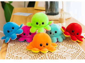 Vente en gros de peluches personnalisées mignonnes à double face, oreiller en peluche réversible, poupées poulpes, jouets en peluche réversibles - Product Image 5