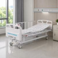 Lit d'hôpital manuel simple à bascule, avec fonction repas et design pour perfusion, tête de lit en ABS, en alliage d'aluminium pliable - Vente en gros usine