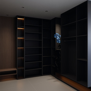 Mueble de Entrada Minimalista de Estilo Italiano, Mueble de Almacenamiento de Madera Maciza, Combinación de Muebles para Sala de Estar - Product Image 4