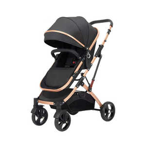 Passeggino Portatile in Lino per Bambini, Premium in Lega, Reversibile, Pieghevole, Sistema di Viaggio a 4 Ruote, Grande, Leggero, Alto, Panoramico, Carrozzina per Neonati - Product Image 3