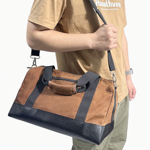 Multi-Compartment Wide Tool Bag, Large Two-Tone Canvas Tote with Convertible Carry Options for DIY & Professional Use - Product Image 2