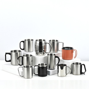 Mug en acier inoxydable de 300 ml, tasses en métal de camping avec poignées, mug d'escalade - Product Image 2