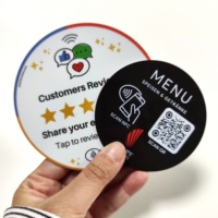 Kundenspezifisch Bedruckter QR-Code-Tag mit NFC-Menü-PVC-Karte und NTAG215-Chip 13,56MHz RFID-Kommunikation für Restaurant und Geschäft