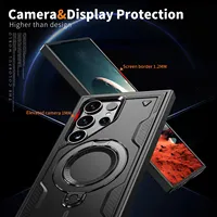 Étui pour Samsung Galaxy S25 S24 S23 Ultra Plus A56 A36 A26 A26 A16 avec charge magnétique sans fil, support rotatif à 360°, coque antichoc