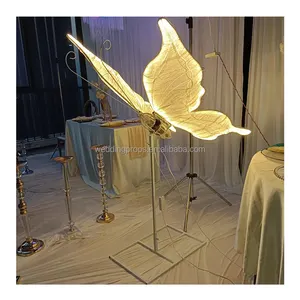 warm white light butterfly stage light stand walkway background light decoration for wedding event