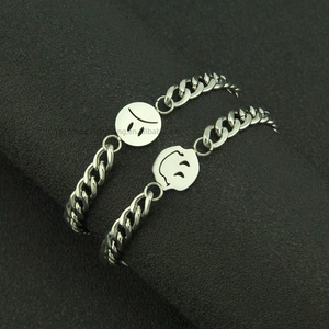 Smiley Necklace, Hipster Stainless Steel Smiley Men's and Women's Street Hip Hop Dress Pendant Tanjing - Product Image 2