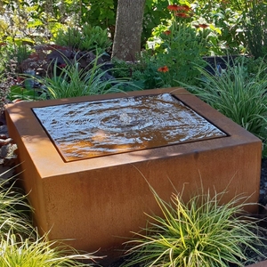 Outdoor <b>Garden</b> Backyard Water Feature Decoration <b>Waterfall</b> Corten Steel Water Fountain - Product Image 2