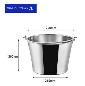 DF630 5L 10L 18L Seau à glace en acier inoxydable de qualité supérieure, seaux à glace en acier inoxydable pour boissons, refroidisseur à champagne - Product Image 4