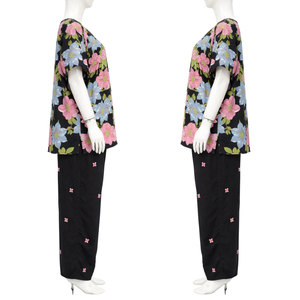 Vêtements de détente pour femmes RC ASMARA, conçus en tissu de rayonne non tissé respirant, avec un design décontracté à col rond, idéal pour les moments de détente. - Product Image 6