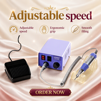 Ensemble professionnel de pédicure et de manucure JD3500, moteur brossé 35W 30000RPM, perceuse à ongles automatique, polisseuse en plastique portable