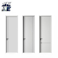 Porte en bois de teck massif moderne et populaire, vente en gros d'usine, avec protection incendie pour chambre, salle de bain et plus encore - Utilisation intérieure/extérieure