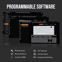 AULA F75 MAX 75% Layout Gasket-mounted Hot-Swappable Tri-Mode Mechanical Keyboard dengan Layar TFT RGB Backlight