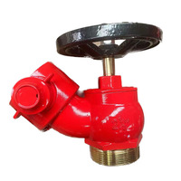 CA FIRE 2.5 pouces laiton fileté Type Oblique bride vanne d'atterrissage bouche d'incendie intérieur 45 degrés bouche d'incendie à bride