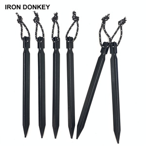 IRONDONKEY 23CM Tent Stakes Outdoor Triangle Aluminum Pile Light Pile With Hole Tent Nail Camping Accessories - Product Image 3