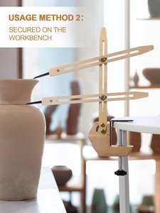 เครื่องมือ<span class=keywords><strong>วัด</strong></span>ขนาดสำหรับงานปั้นดินเผาแบบหนีบ Bview Art Pottery Throwing Gauge ขนาดกะทัดรัด ใช้ได้สองวิธีในการติดตั้ง สำหรับการสร้างแบบจำลองซ้ำบนล้อปั้นดินเผาและเครื่องปั้นดินเผา - Product Image 3