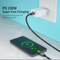 Populaire type-c magnétique PD 100W 5A câble de Charge rapide câble de Transmission de données câble USBC pour téléphone portable ordinateur portable