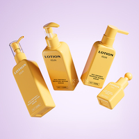 Ensemble de flacons de soin de la peau en plastique PETG épais, rose givré, 30 ml, 100 ml, 150 ml, 180 ml