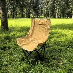 เก้าอี้พักผ่อนพับได้แบบพกพา รุ่น High Back Moon Chair โครงเหล็กสีเขียว ปรับเอนได้ ใช้สำหรับพักผ่อนกลางแจ้ง - Product Image 2