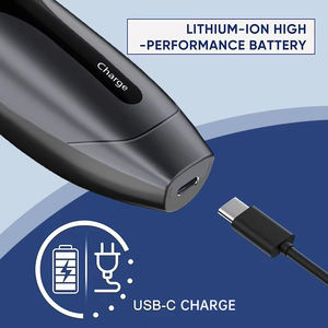 Tondeuse à Cheveux Électrique sans Fil pour Hommes OEM en Gros, Lame de Coupe Réglable en Céramique ABS, Batterie Rechargeable par USB - Product Image 5