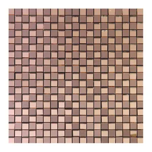 Specchio design decorazione sfondo muro di mosaico di vetro della parete autoadesiva doppio strato di foglio di alluminio mosaico di pietra di cristallo