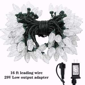 Guirnalda de Luces LED C9 Impermeables <span class=keywords><strong>ALADINO</strong></span>, 50 Luces por Tira, Base Plana, Decoración para Exteriores, Navidad, San Valentín, Pascua, 220V - Product Image 4