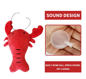 Süper yumuşak peluş yengeç ve istakoz köpek Bite dayanıklı doğum günü stres giderici için PP pamuk dolum ile interaktif sıkmak oyuncak - Product Image 3