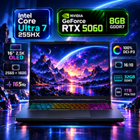 Laptop Gaming Performa Tinggi Sure Ascent 16 Inci Intel Core Ultra 7 255HX RTX 5060 8GB GDDR7 32GB DDR5 1TB SSD 165Hz QHD+