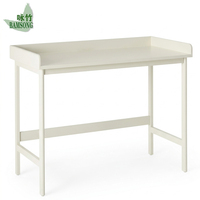 Bureau d'écriture écologique avec cadre crème pour bureau à domicile, chambre à coucher, avec bord surélevé, bureau d'ordinateur, style minimaliste, OEM ODM