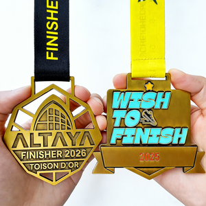 Fabrication de <span class=keywords><strong>médailles</strong></span> personnalisées en gros avec logo, <span class=keywords><strong>médailles</strong></span> en métal émaillé souple, récompenses sportives pour coureurs - Product Image 1