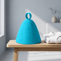 Chapeau de protection en feutre de laine doux avec logo personnalisé, prix d'usine, pour sauna et hammam