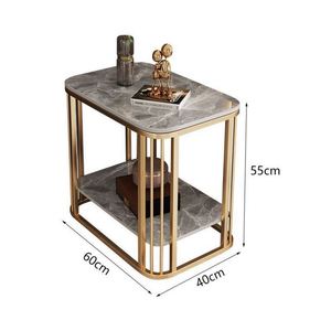 Mesa de Centro Moderna de Losa de Roca para Sala de Estar, Mesa de Centro Pequeña Cuadrada para el Hogar, Combinación de Mesas de Centro - Product Image 4