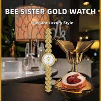 Jam Tangan Wanita BS Bee Sister FA1738 Dial Kecil Vintage Emas Stainless Steel Sport Tahan Air 3BAR Mewah Quartz Pointer