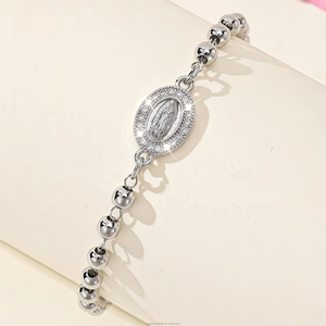 Pulseras Religiosas Geométricas <span class=keywords><strong>de</strong></span> Latón con la Virgen <span class=keywords><strong>de</strong></span> Guadalupe, Zirconia, <span class=keywords><strong>Rosario</strong></span> Cristiano <span class=keywords><strong>de</strong></span> Jesús, Cruz, Chapado en <span class=keywords><strong>Oro</strong></span> <span class=keywords><strong>de</strong></span> <span class=keywords><strong>14K</strong></span>, Regalo <span class=keywords><strong>para</strong></span> <span class=keywords><strong>Mujer</strong></span> - Product Image 2